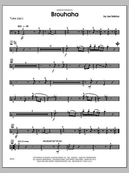 Brouhaha - Tuba (Jazz Ensemble) von Les Sabina
