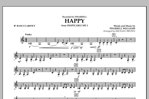 Happy (from Despicable Me 2) (arr. Michael Brown) - Bb Bass Clarinet (Concert Band) von Pharrell Williams