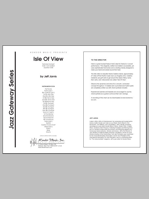 Isle Of View - Full Score (Jazz Ensemble) von Jeff Jarvis