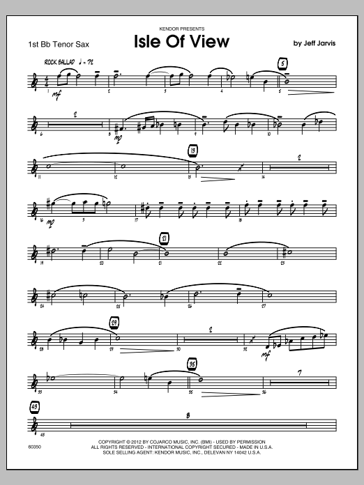 Isle Of View - 1st Bb Tenor Saxophone (Jazz Ensemble) von Jeff Jarvis