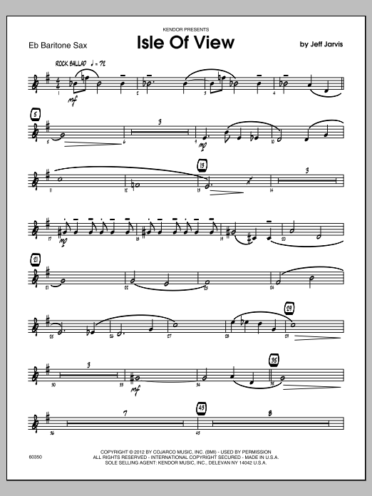 Isle Of View - Eb Baritone Saxophone (Jazz Ensemble) von Jeff Jarvis