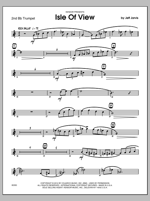Isle Of View - 2nd Bb Trumpet (Jazz Ensemble) von Jeff Jarvis