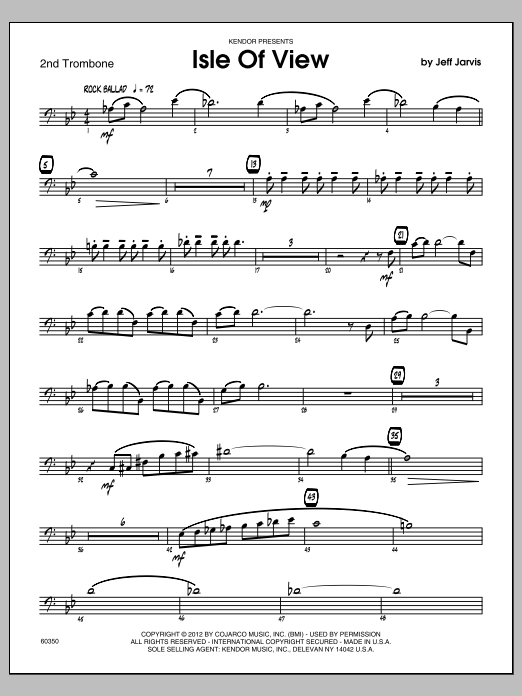 Isle Of View - 2nd Trombone (Jazz Ensemble) von Jeff Jarvis