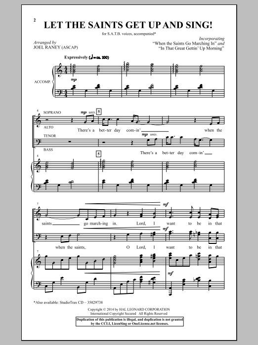 In That Great Gettin' Up Morning (SATB Choir) von Joel Raney