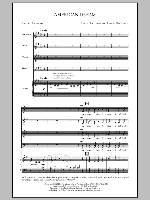 American Dream (SATB Choir) von Larry Hochman