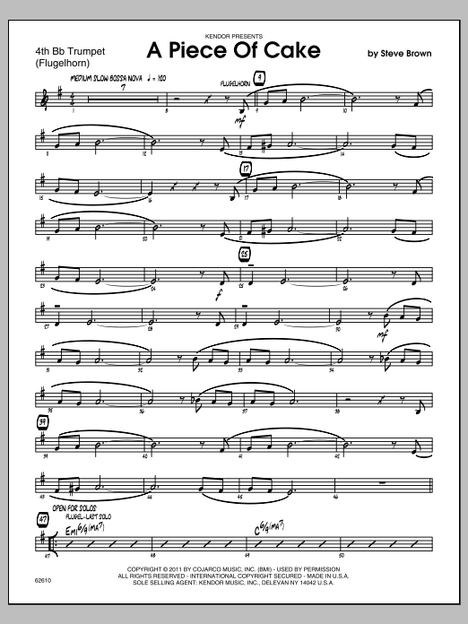 A Piece Of Cake - 4th Bb Trumpet (Jazz Ensemble) von Steve Brown