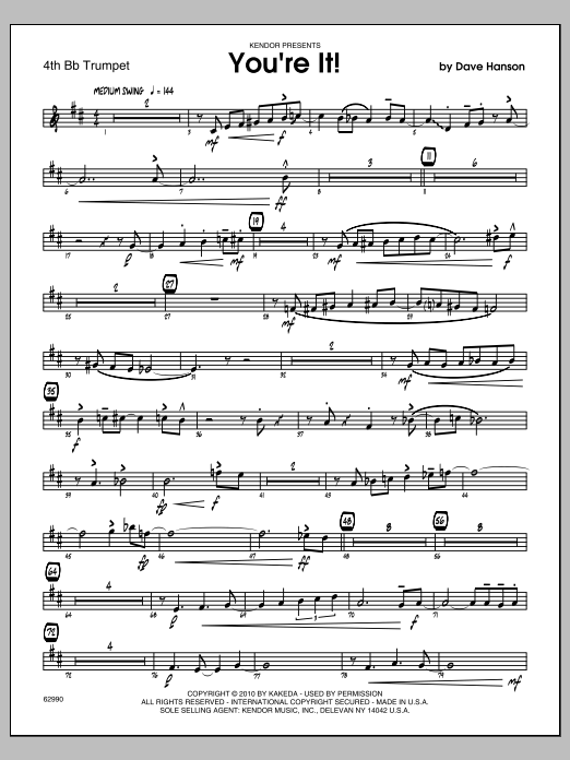 You're It! - 4th Bb Trumpet (Jazz Ensemble) von Dave Hanson