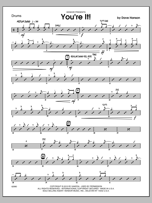 You're It! - Drums (Jazz Ensemble) von Dave Hanson