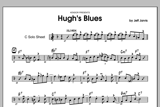 Hugh's Blues - C Solo Sheet (Jazz Ensemble) von Jeff Jarvis