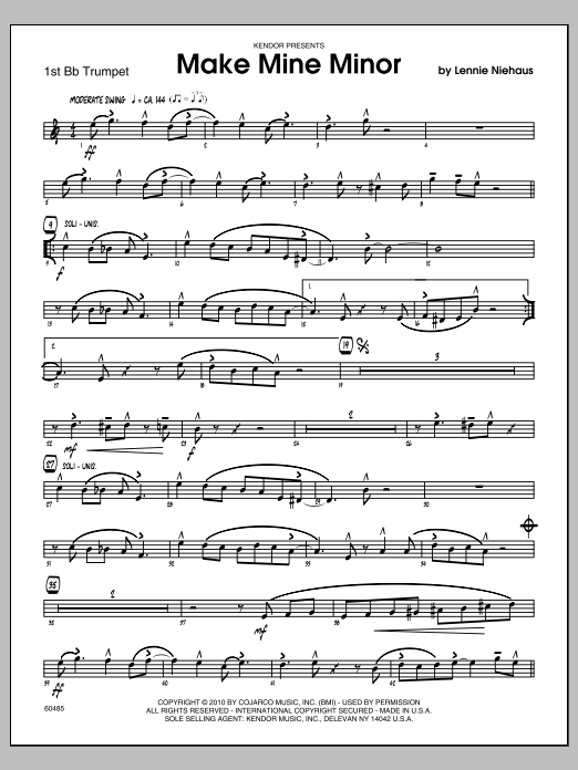 Make Mine Minor - 1st Bb Trumpet (Jazz Ensemble) von Lennie Niehaus