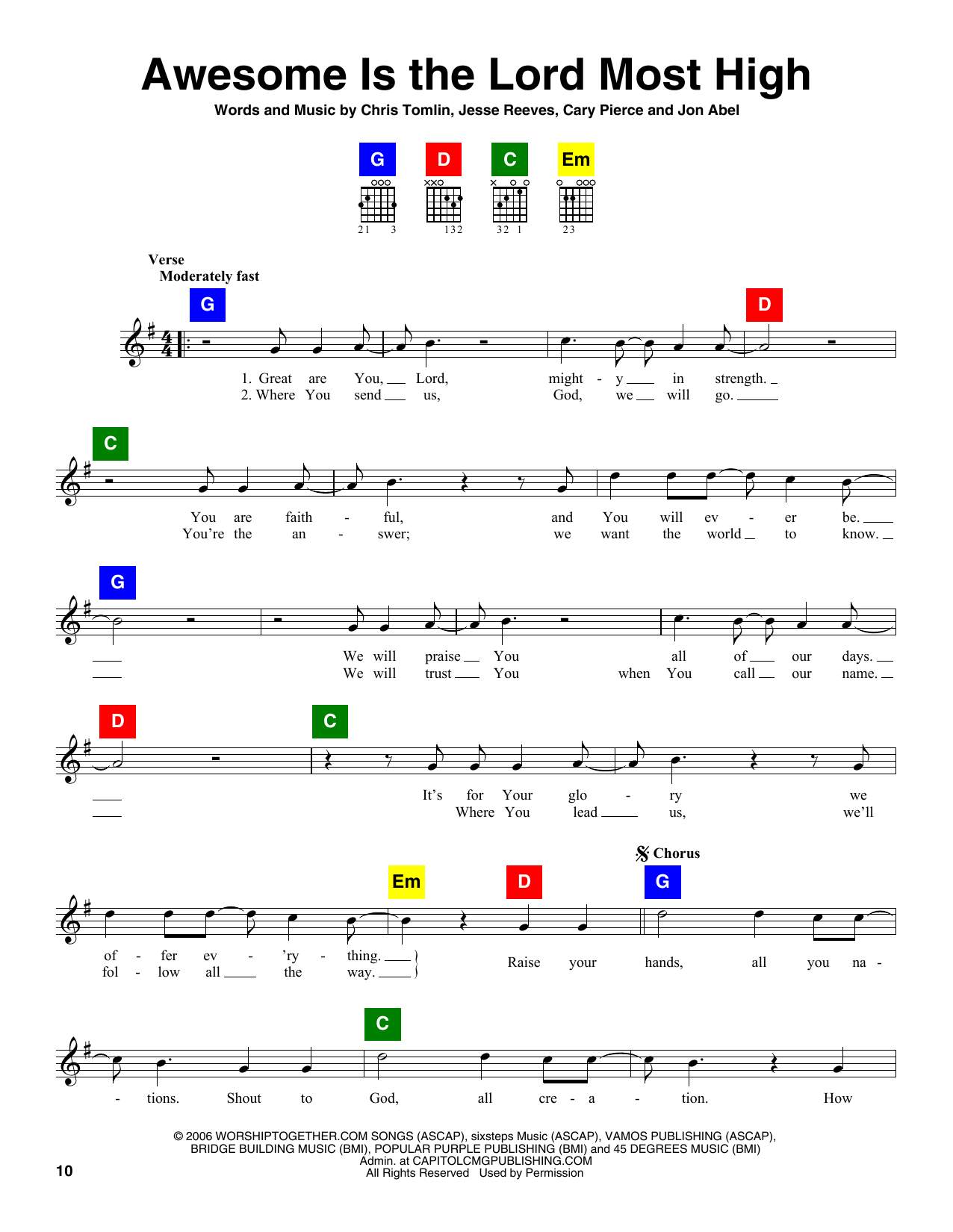 Awesome Is The Lord Most High (ChordBuddy) von Chris Tomlin