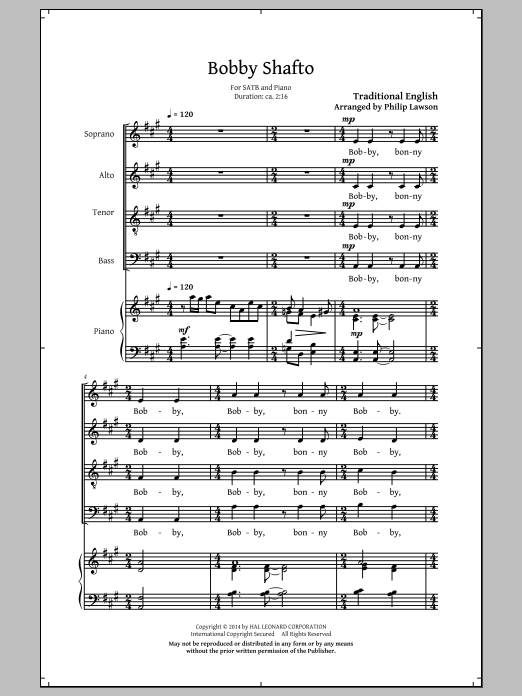 Bobby Shafto (SATB Choir) von Philip Lawson