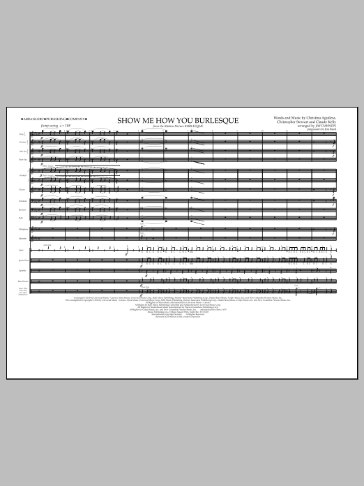 Show Me How You Burlesque - Full Score (Marching Band) von Jay Dawson