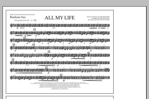 All My Life - Baritone Sax (Marching Band) von Tom Wallace