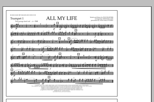 All My Life - Trumpet 1 (Marching Band) von Tom Wallace