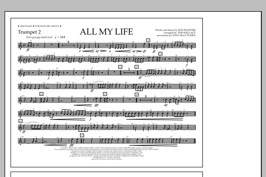 All My Life - Trumpet 2 (Marching Band) von Tom Wallace