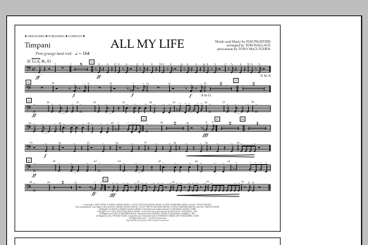 All My Life - Timpani (Marching Band) von Tom Wallace