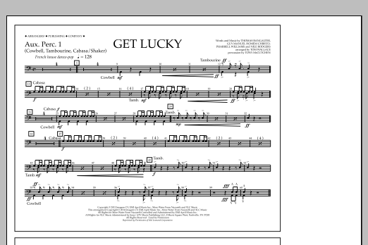 Get Lucky - Aux. Perc. 1 (Marching Band) von Tom Wallace