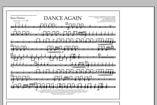 Dance Again - Bass Drums (Marching Band) von Tom Wallace