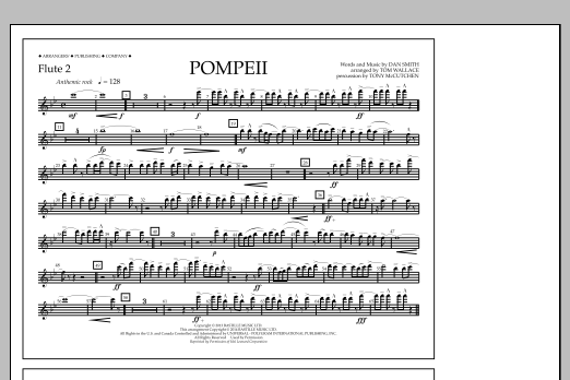 Pompeii - Flute 2 (Marching Band) von Tom Wallace