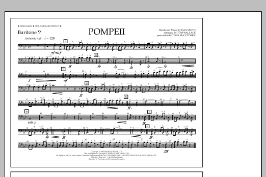 Pompeii - Baritone B.C. (Marching Band) von Tom Wallace