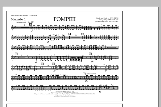 Pompeii - Marimba 2 (Marching Band) von Tom Wallace