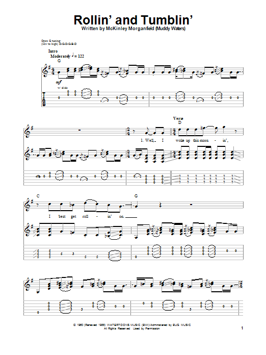 Rollin' And Tumblin' (Guitar Tab (Single Guitar)) von Eric Clapton