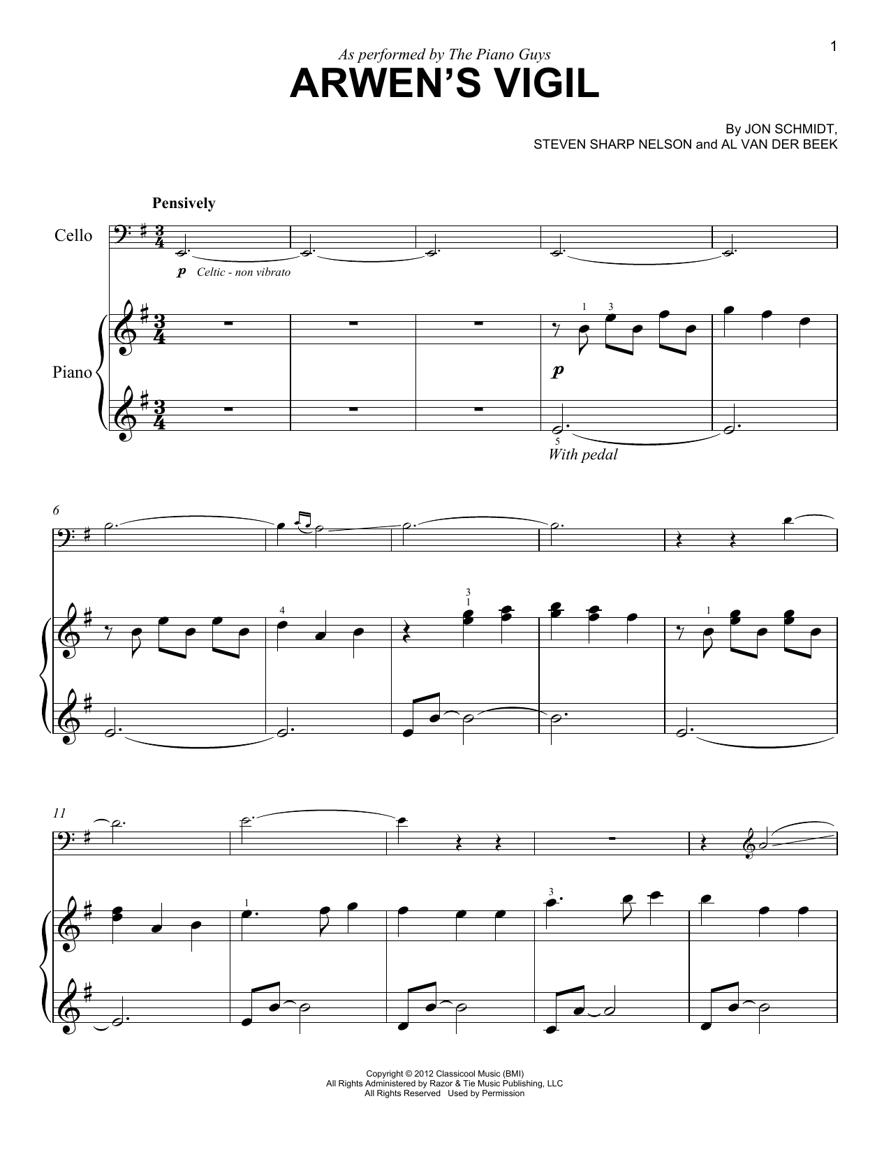 Arwen's Vigil (Easy Piano) von The Piano Guys