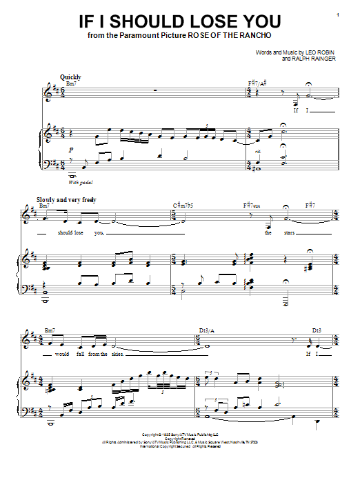 If I Should Lose You (Piano & Vocal) von Nina Simone