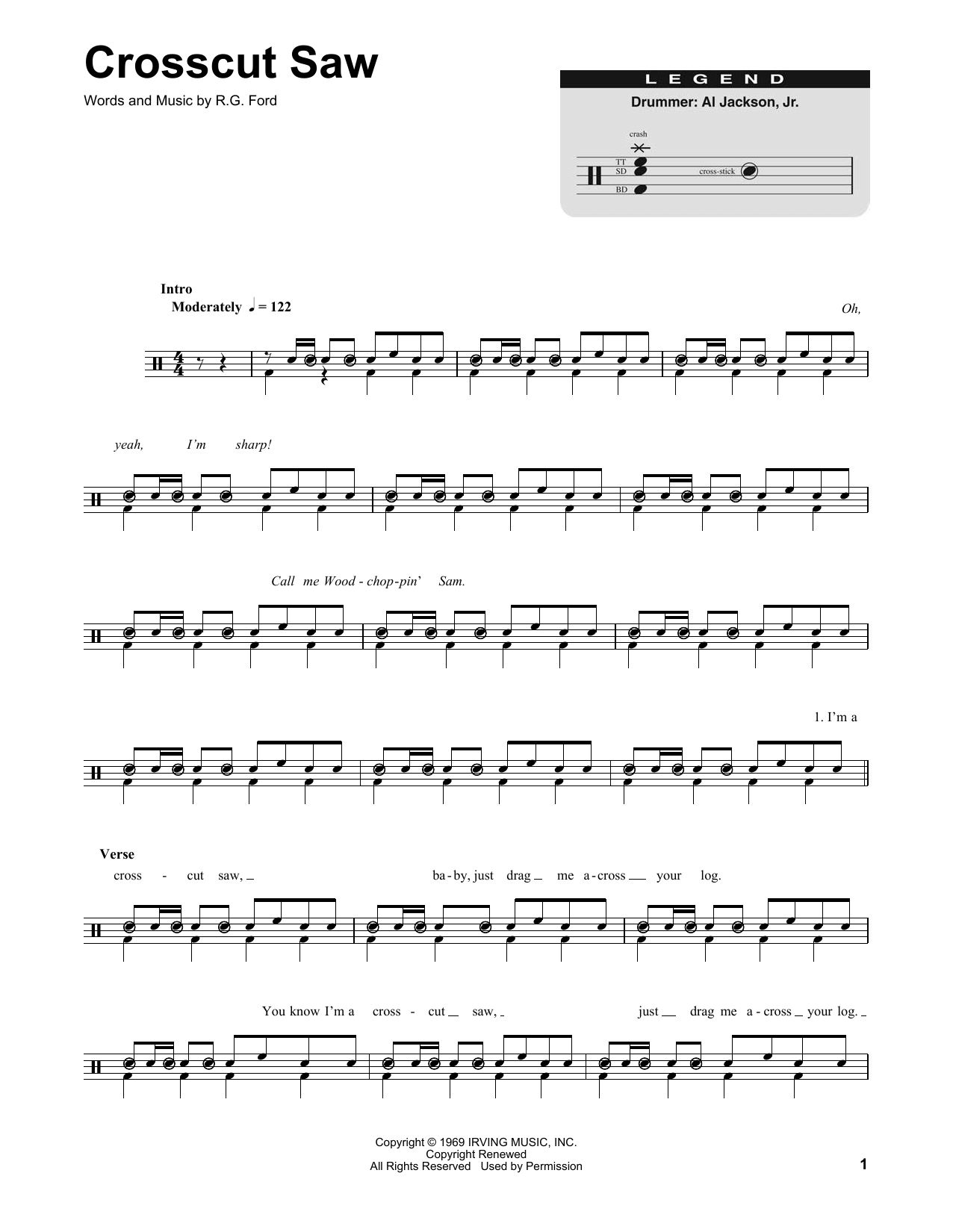 Crosscut Saw (Drums Transcription) von Eric Clapton