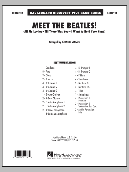 Meet the Beatles! - Conductor Score (Full Score) (Concert Band) von Johnnie Vinson