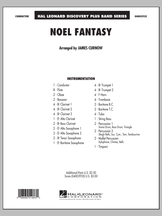Noel Fantasy - Conductor Score (Full Score) (Concert Band) von James Curnow