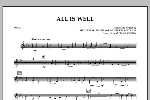 All Is Well - Oboe (Concert Band) von Michael Brown