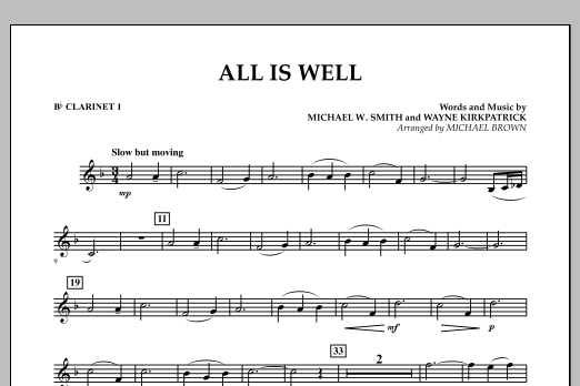 All Is Well - Bb Clarinet 1 (Concert Band) von Michael Brown