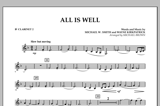 All Is Well - Bb Clarinet 2 (Concert Band) von Michael Brown