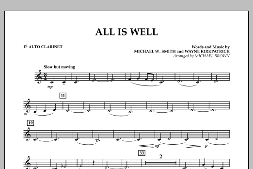 All Is Well - Eb Alto Clarinet (Concert Band) von Michael Brown