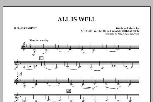 All Is Well - Bb Bass Clarinet (Concert Band) von Michael Brown