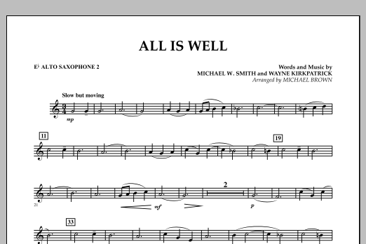 All Is Well - Eb Alto Saxophone 2 (Concert Band) von Michael Brown