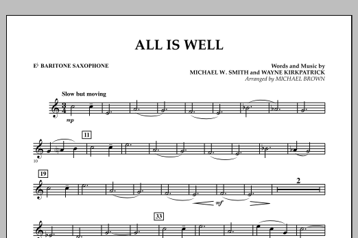 All Is Well - Eb Baritone Saxophone (Concert Band) von Michael Brown