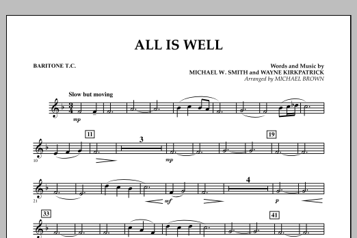 All Is Well - Baritone T.C. (Concert Band) von Michael Brown