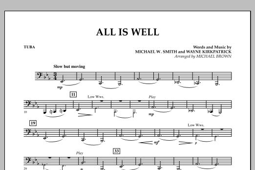 All Is Well - Tuba (Concert Band) von Michael Brown