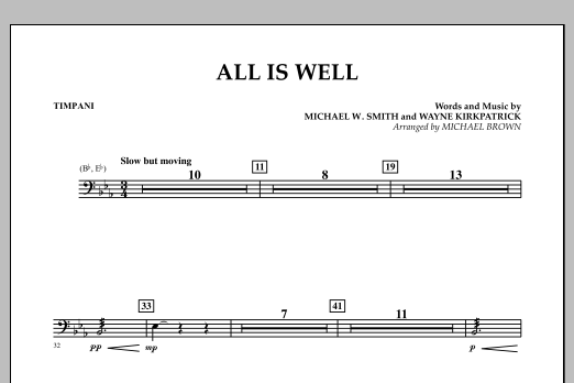 All Is Well - Timpani (Concert Band) von Michael Brown