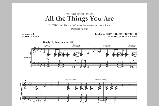 All The Things You Are (TTBB Choir) von Mark Hayes