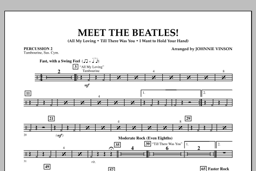 Meet the Beatles! - Percussion 2 (Concert Band) von Johnnie Vinson