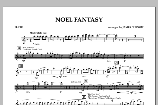Noel Fantasy - Flute (Concert Band) von James Curnow