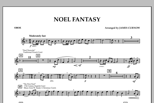 Noel Fantasy - Oboe (Concert Band) von James Curnow