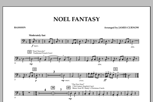 Noel Fantasy - Bassoon (Concert Band) von James Curnow