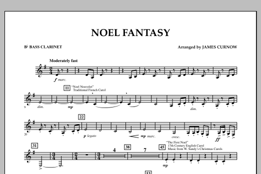 Noel Fantasy - Bb Bass Clarinet (Concert Band) von James Curnow