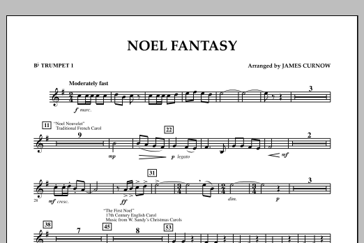 Noel Fantasy - Bb Trumpet 1 (Concert Band) von James Curnow