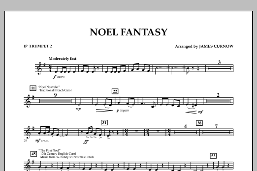 Noel Fantasy - Bb Trumpet 2 (Concert Band) von James Curnow